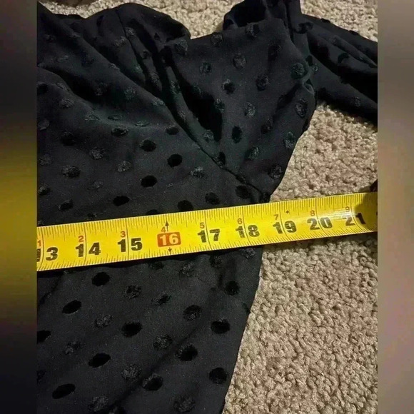 Ralph Lauren Polka Dot Velvet Fit & Flare Dress - Picture 13 of 13